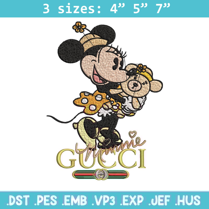 Gucci Minnie mouse Embroidery design, Gucci Embroidery, Disney design, Embroidery File, cartoon shirt, Digital download..jpg