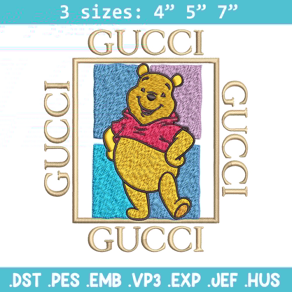 Gucci Winnie Pooh Embroidery design, Winnie Pooh Embroidery, cartoon design, Embroidery File, Digital download..jpg