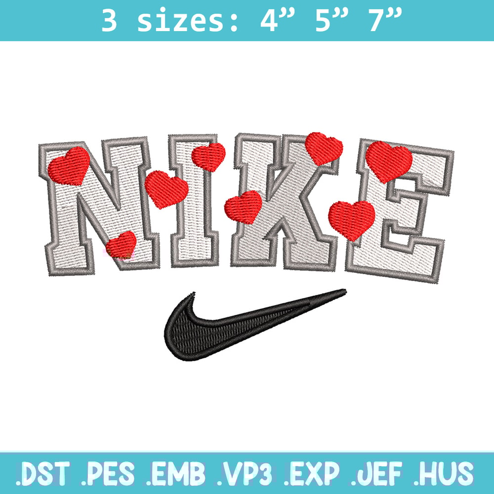 Heart nike embroidery design, Heart embroidery, Nike design, Embroidery shirt, Embroidery file,Digital download.jpg