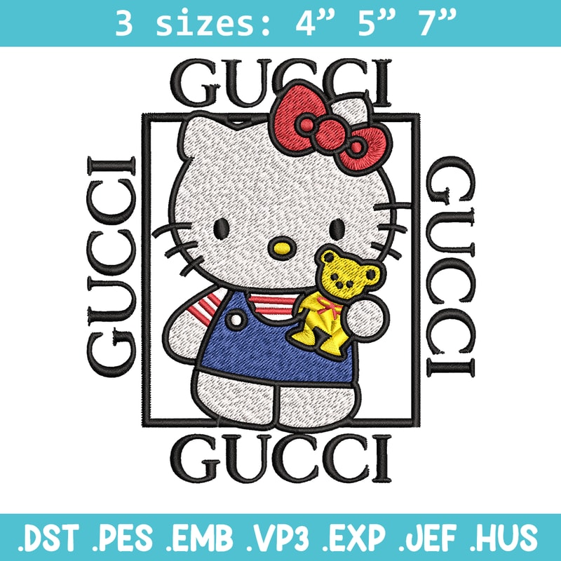 Hello kitty Gucci Embroidery design, Hello kitty Embroidery, cartoon design, Embroidery File, Instant download..jpg