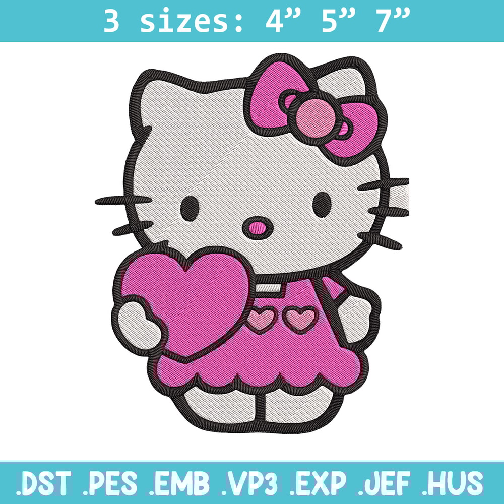 Hello kitty heart Embroidery Design, Hello kitty Embroidery, Embroidery File, Anime Embroidery, Digital download.jpg