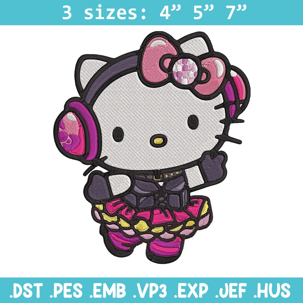Hello Kitty idol Embroidery Design, Hello kitty Embroidery, Embroidery File, Anime Embroidery, Digital download.jpg