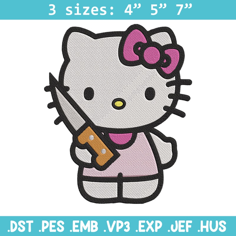 Hello kitty knife Embroidery Design, Hello kitty Embroidery, Embroidery File, Anime Embroidery, Digital download..jpg
