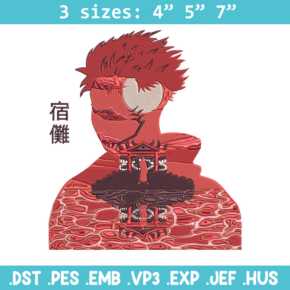 Malevolent Shrine Embroidery Design, Jujutsu Embroidery, Embroidery File, Anime Embroidery, Anime shirt,Digital download.jpg