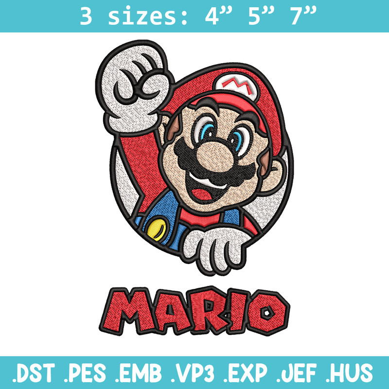Mario Embroidery design, The Super Mario Bros Embroidery, Embroidery File, logo design, logo shirt, Digital download..jpg