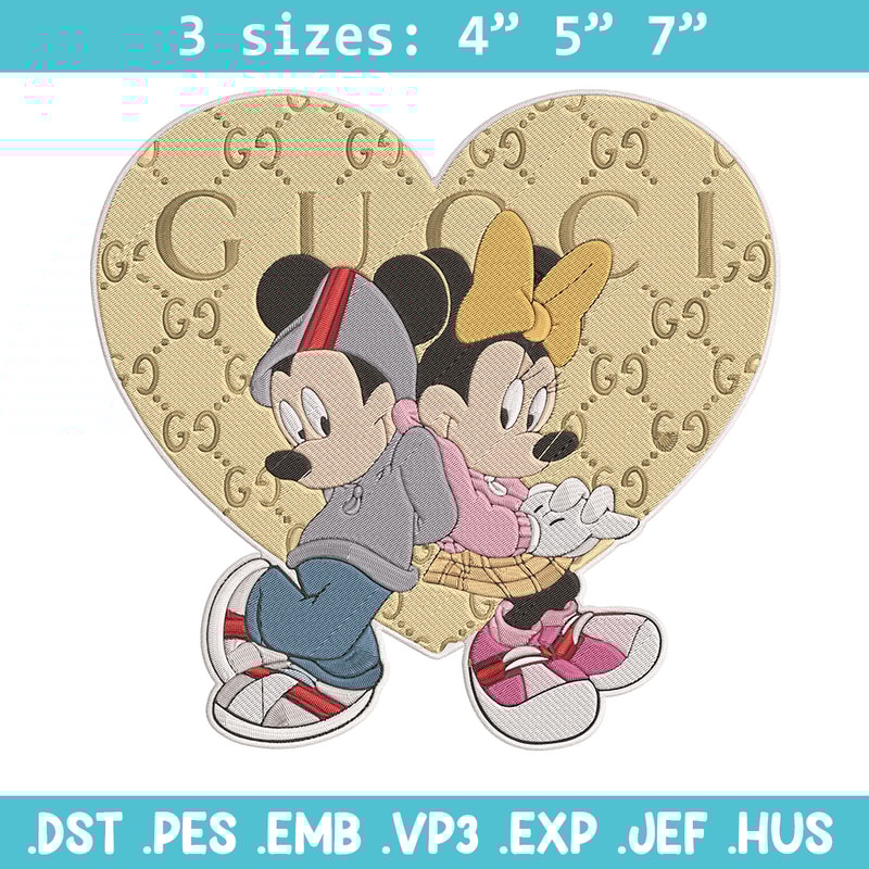 Mickey couple Embroidery Design, Mickey Embroidery, Embroidery File, Gucci Embroidery, Anime shirt, Digital download..jpg
