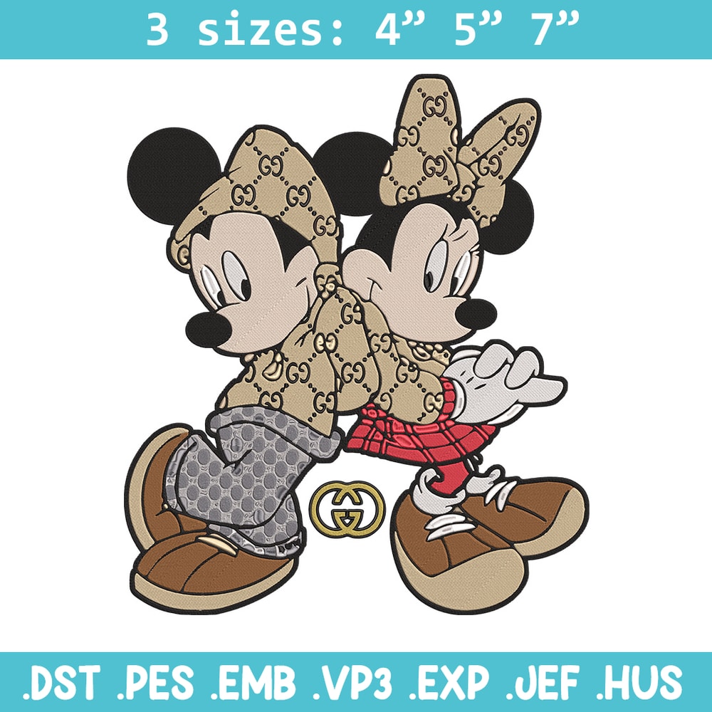 Mickey couple Embroidery Design, Mickey Embroidery, Embroidery File, Gucci Embroidery, Anime shirt, Digital download.jpg