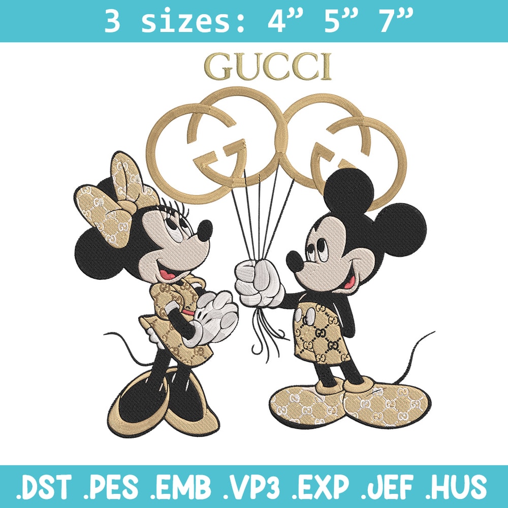 Mickey couple Embroidery Design, Mickey Embroidery, Embroidery File, Gucci Embroidery, Anime shirt,Digital download..jpg