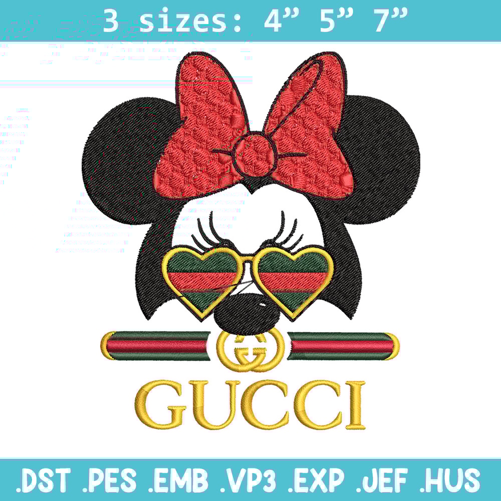 Minnie head Embroidery Design, Gucci Embroidery, Brand Embroidery, Logo shirt, Embroidery File, Digital download.jpg