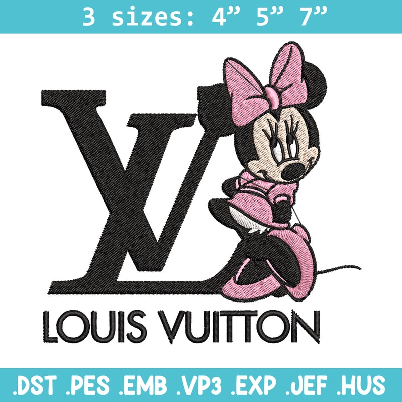 Minnie louis vuitton Embroidery Design, Lv Embroidery, Embroidery File, Disney Embroidery, Logo shirt, Digital download.jpg
