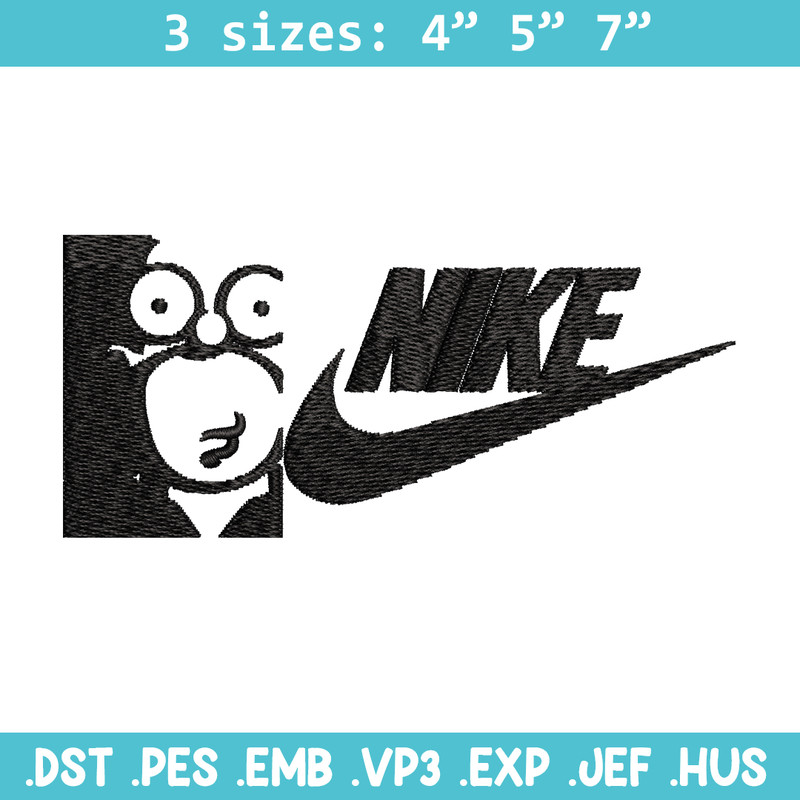 Homer Simpson Nike Embroidery design, Homer Simpson Embroidery, Nike design, Embroidery file, Instant download..jpg