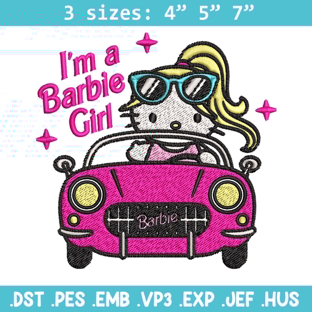 I'm a barbie girl Embroidery design, Barbie logo Embroidery, logo design, Embroidery File, logo shirt, Digital download..jpg