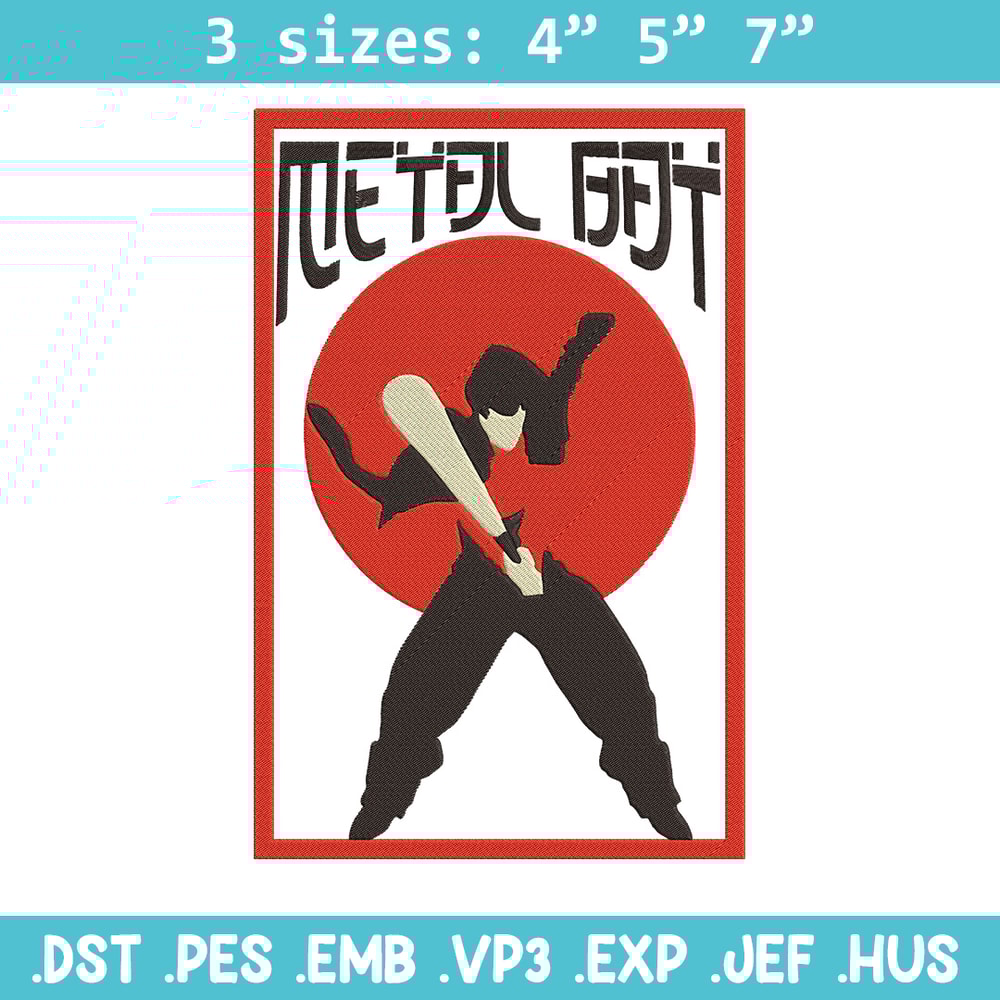 Metal bat Embroidery Design, One punch man Embroidery, Embroidery File, Anime Embroidery, Anime shirt, Digital download..jpg