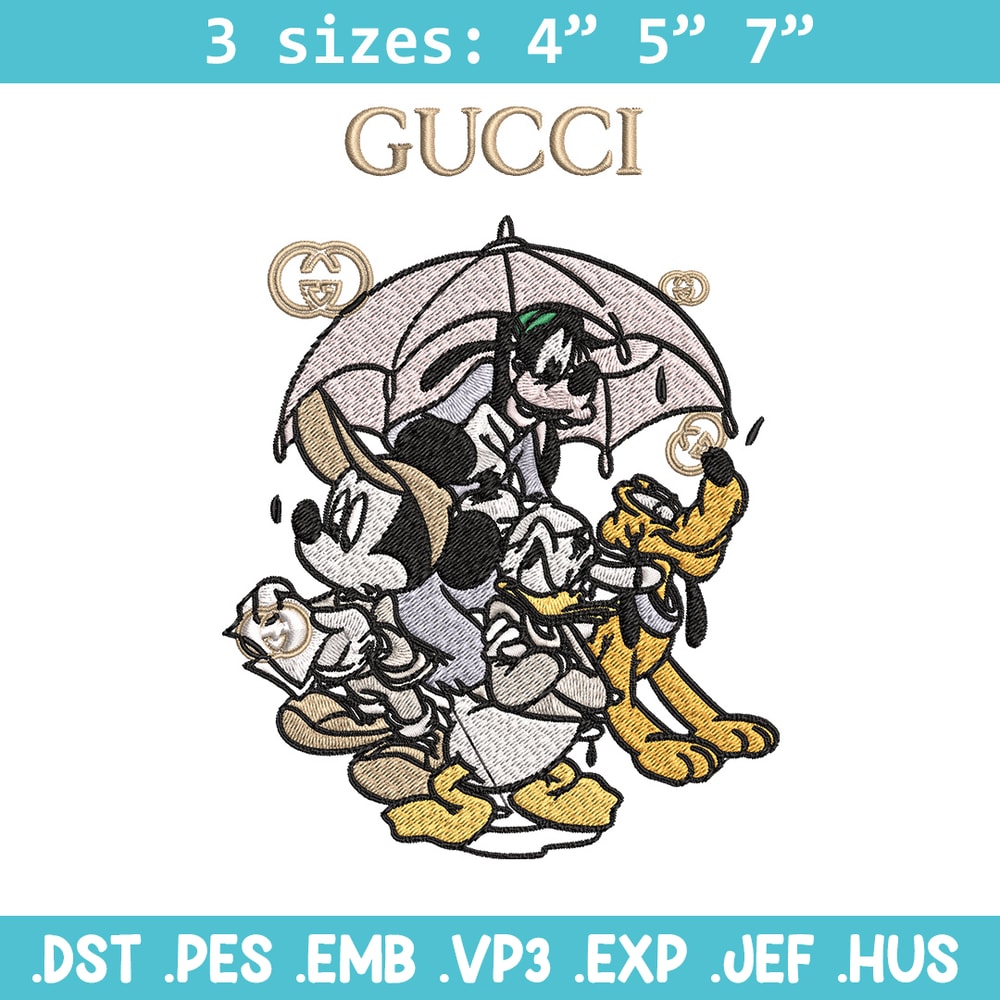 Mickey friends Embroidery Design, Gucci Embroidery, Brand Embroidery, Logo shirt, Embroidery File, Digital download.jpg