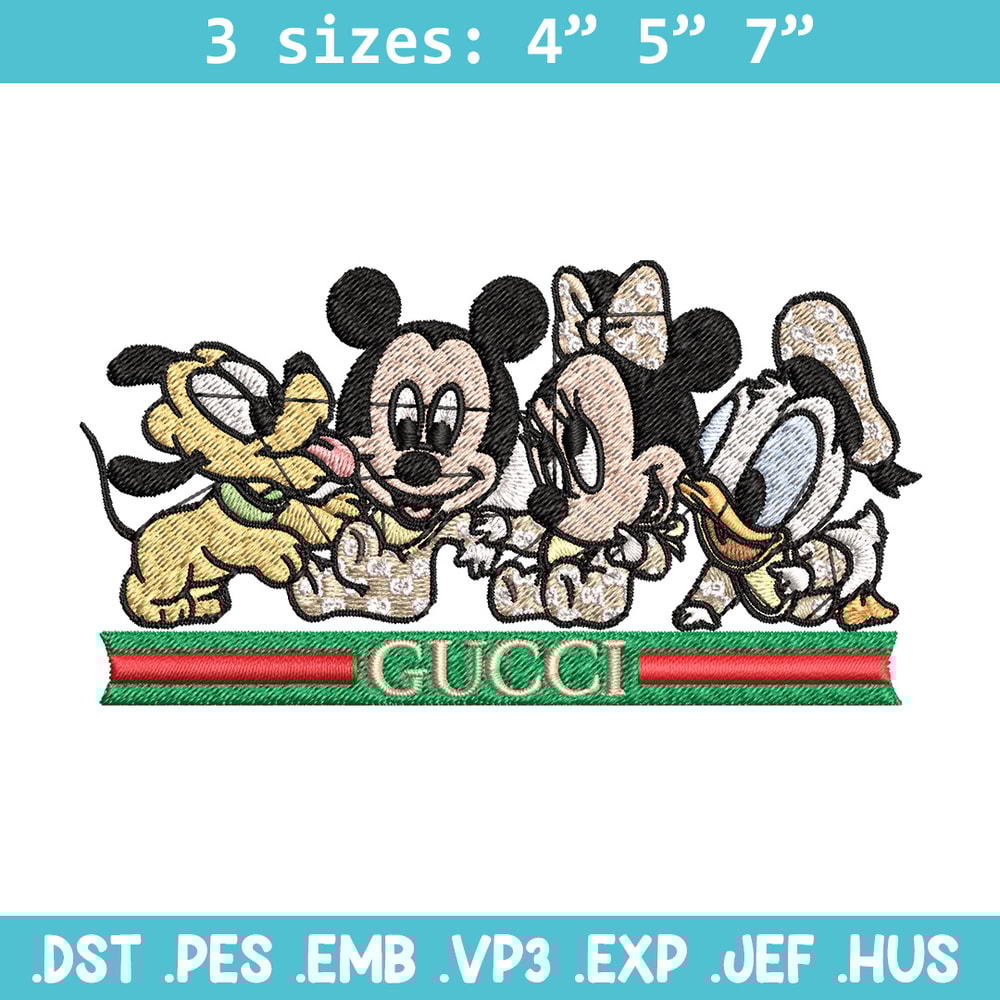 Mickey friends Embroidery Design, Gucci Embroidery, Embroidery File, Logo shirt, Sport Embroidery, Digital download.jpg