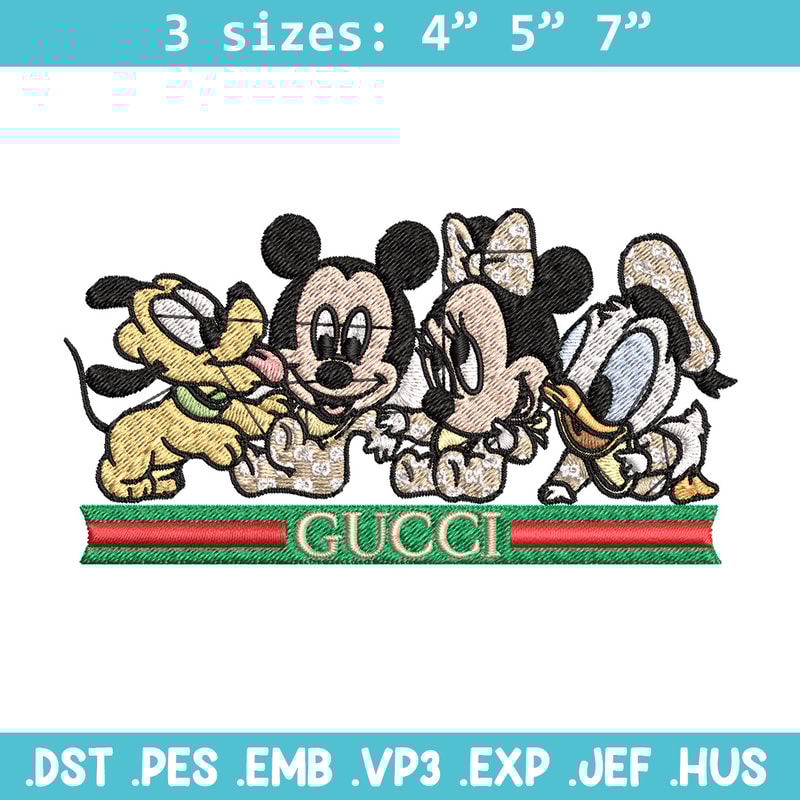 Mickey friends Embroidery Design, Gucci Embroidery, Embroidery File, Logo shirt, Sport Embroidery, Digital download.jpg