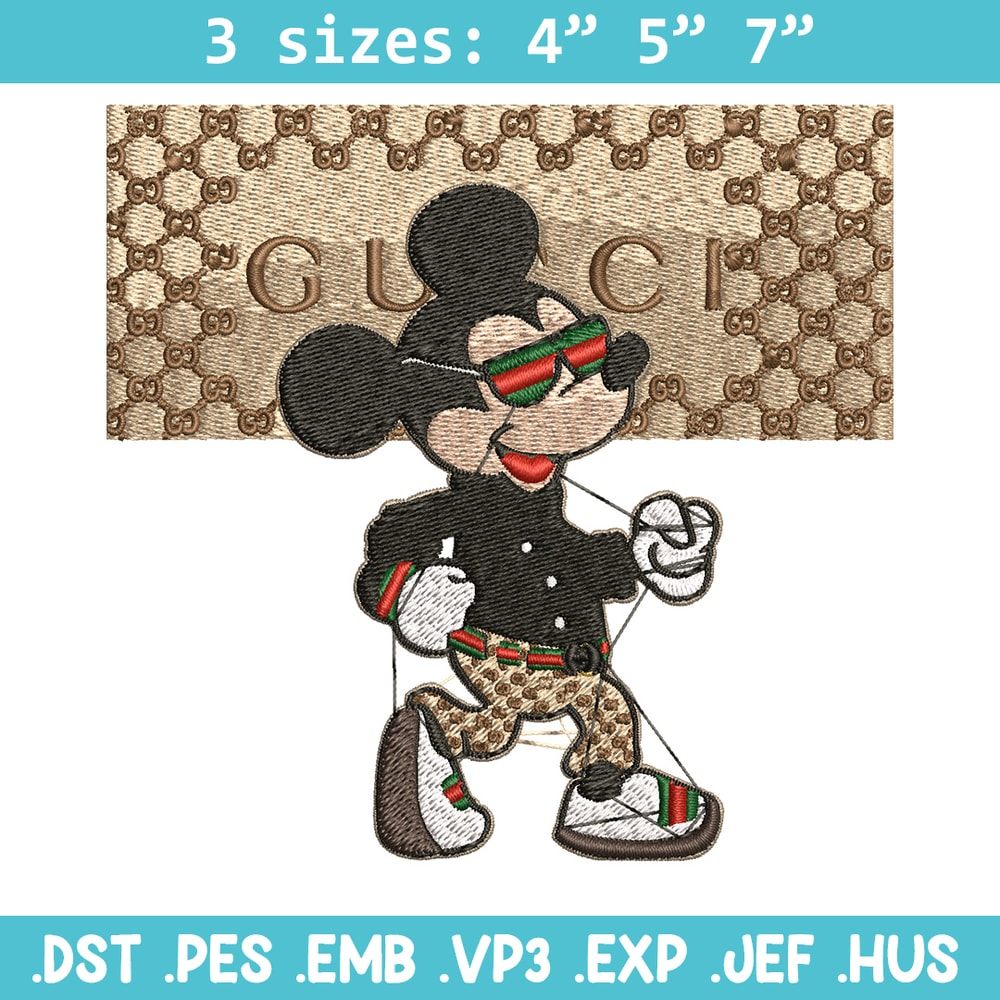 Mickey gucci Embroidery Design, Gucci Embroidery, Embroidery File, Logo shirt,Sport Embroidery, Digital download.jpg