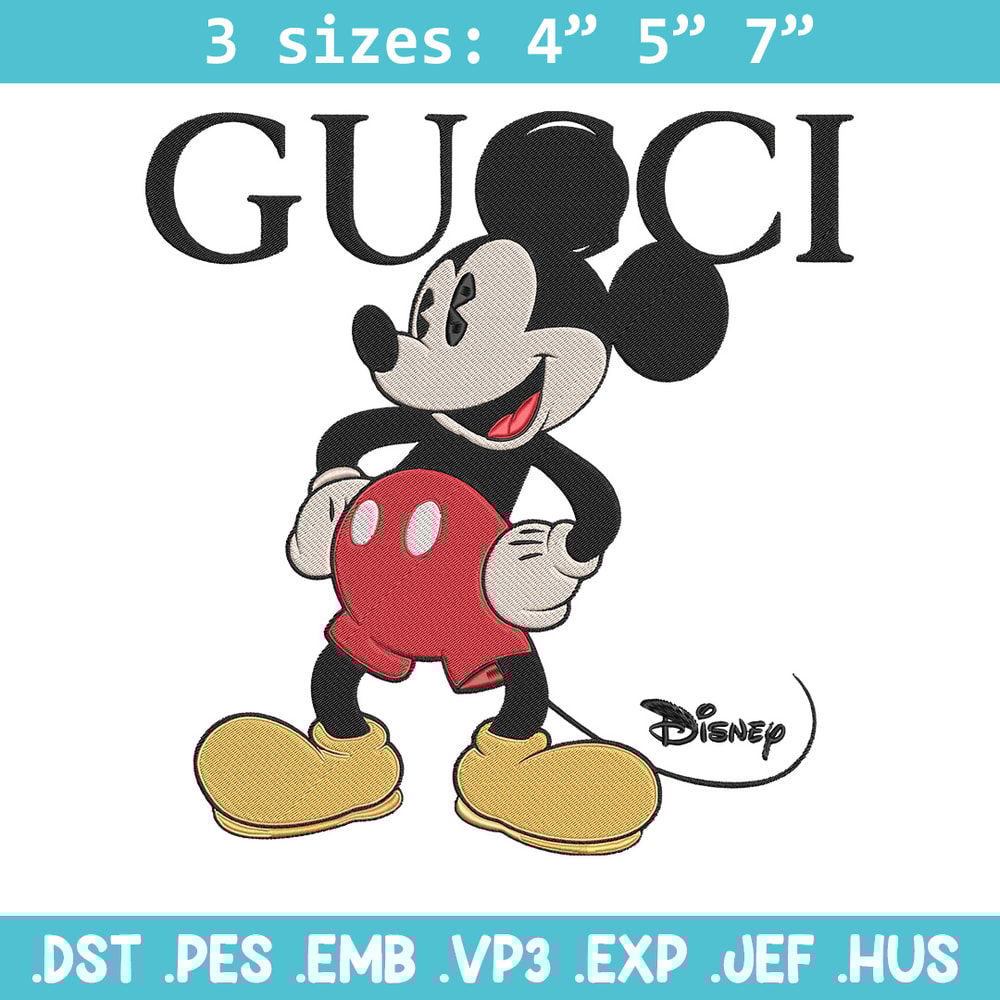 Mickey x gucci Embroidery Design, Mickey Embroidery, Embroidery File, Gucci Embroidery, Anime shirt, Digital download..jpg
