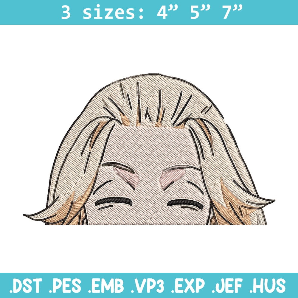 Mikey Peeker Embroidery Design, Tokyo Revengers Embroidery, Embroidery File, Anime Embroidery, Digital download..jpg