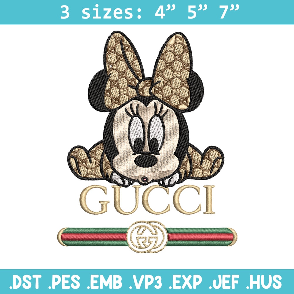 Minnie baby gucci Embroidery Design,Gucci Embroidery, Embroidery File, Logo shirt, Sport Embroidery, Digital download.jpg