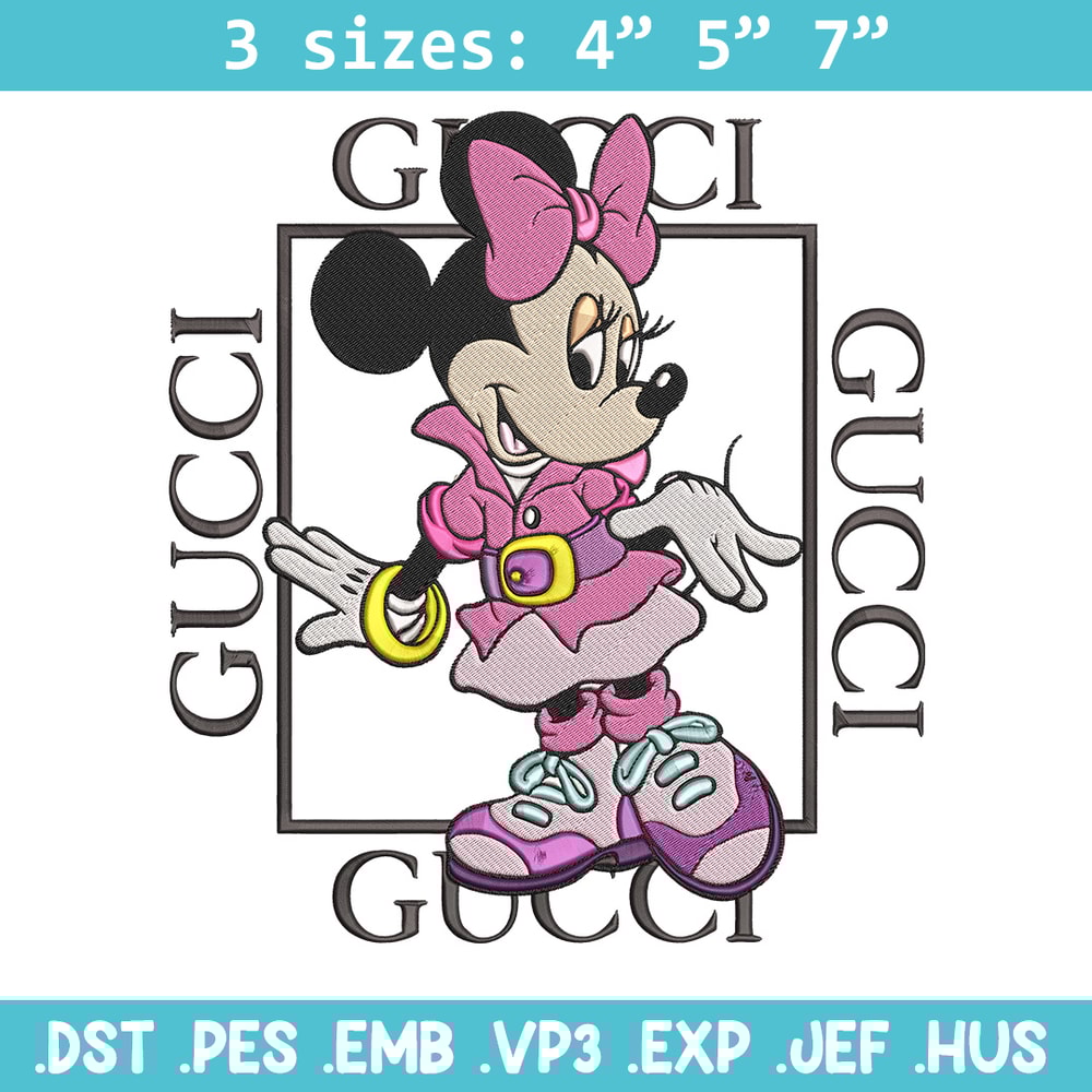 Minnie gucci Embroidery Design, Mickey Embroidery, Embroidery File, Gucci Embroidery, Anime shirt, Digital download.jpg