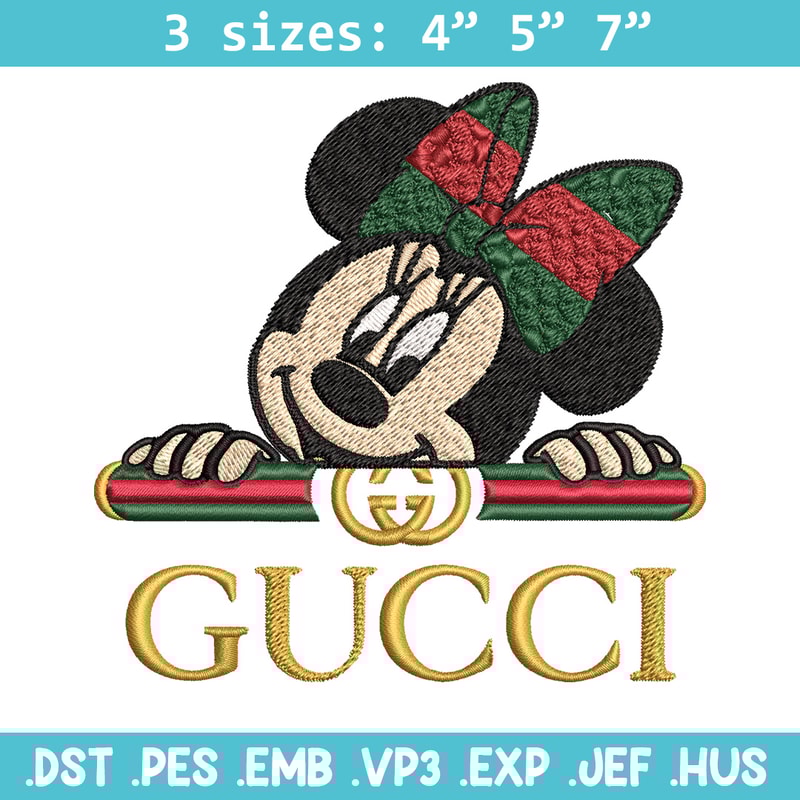 Minnie gucci head Embroidery Design, Gucci Embroidery, Brand Embroidery, Logo shirt, Embroidery File, Digital download.jpg