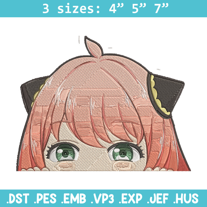 Anya Peek Embroidery Design, Spy x family Embroidery, Embroidery File, Anime Embroidery, Anime shirt, Digital download.jpg