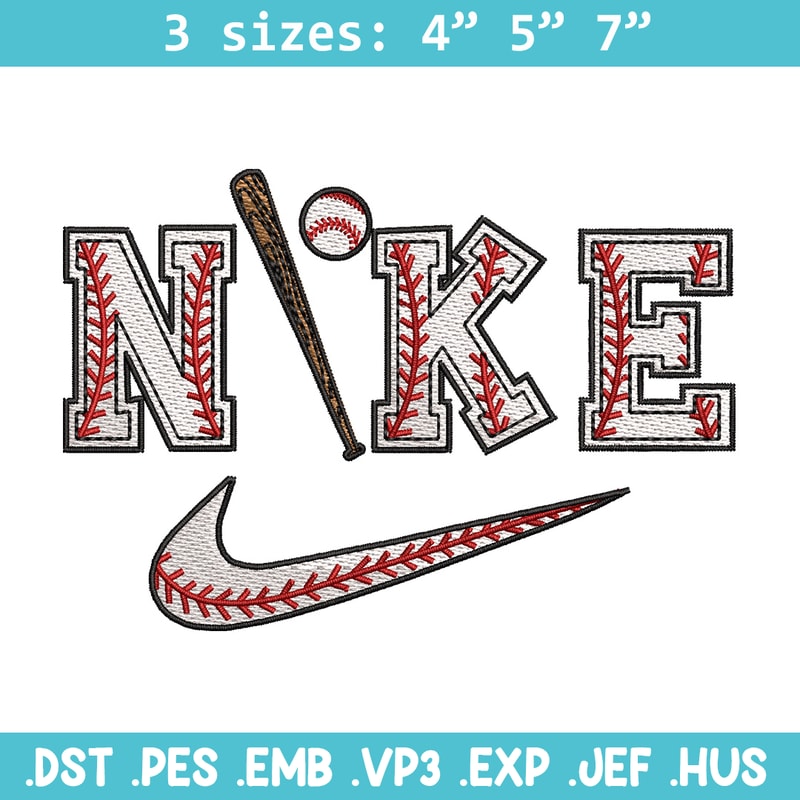 Baseball x nike embroidery design, Baseball embroidery, Nike design, Embroidery shirt, Embroidery file, Digital download.jpg