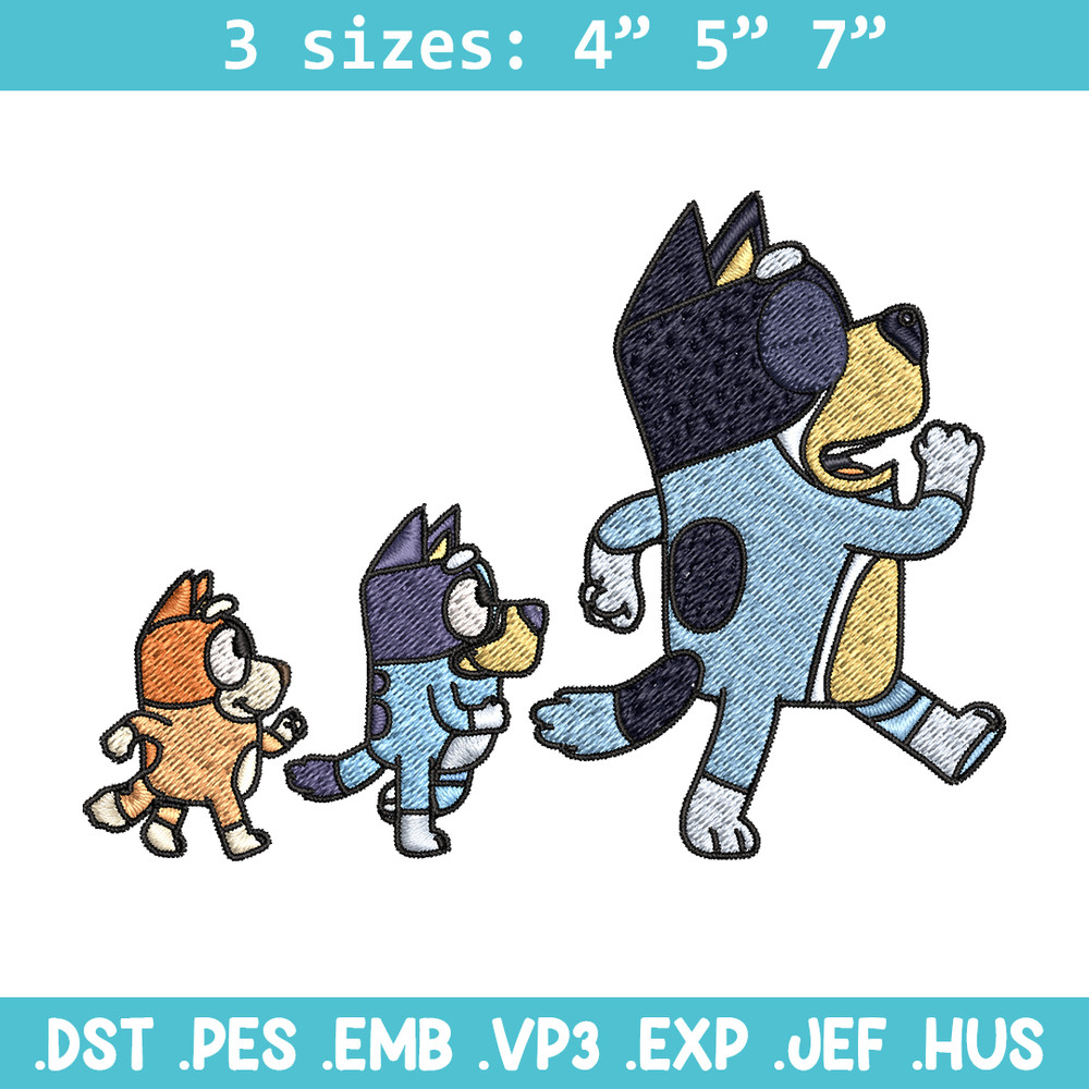 Bluey bingo and dad Embroidery, Bluey Embroidery, Embroidery File, cartoon design, cartoon shirt, Digital download..jpg