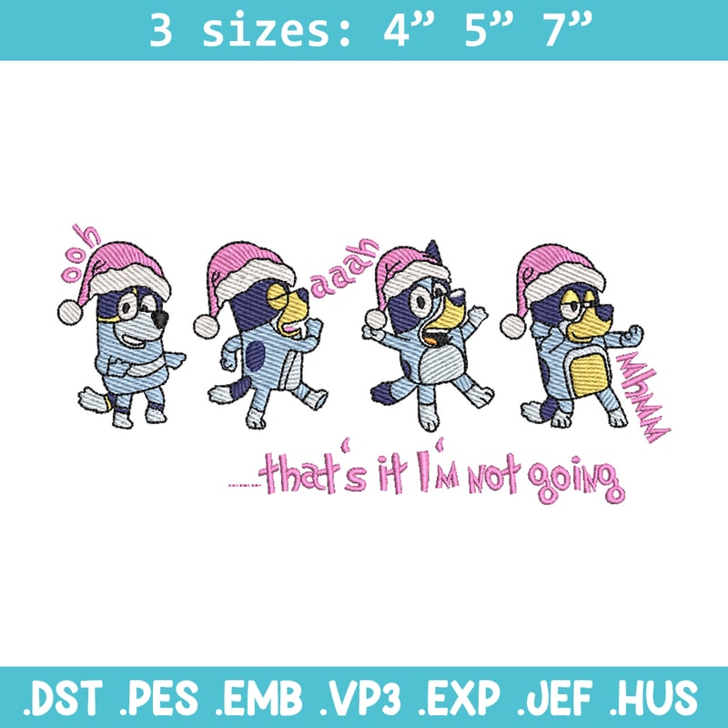 Bluey dance embroidery design, Bluey embroidery, Chrismas design, Embroidery file, Embroidery shirt,Digital download.jpg