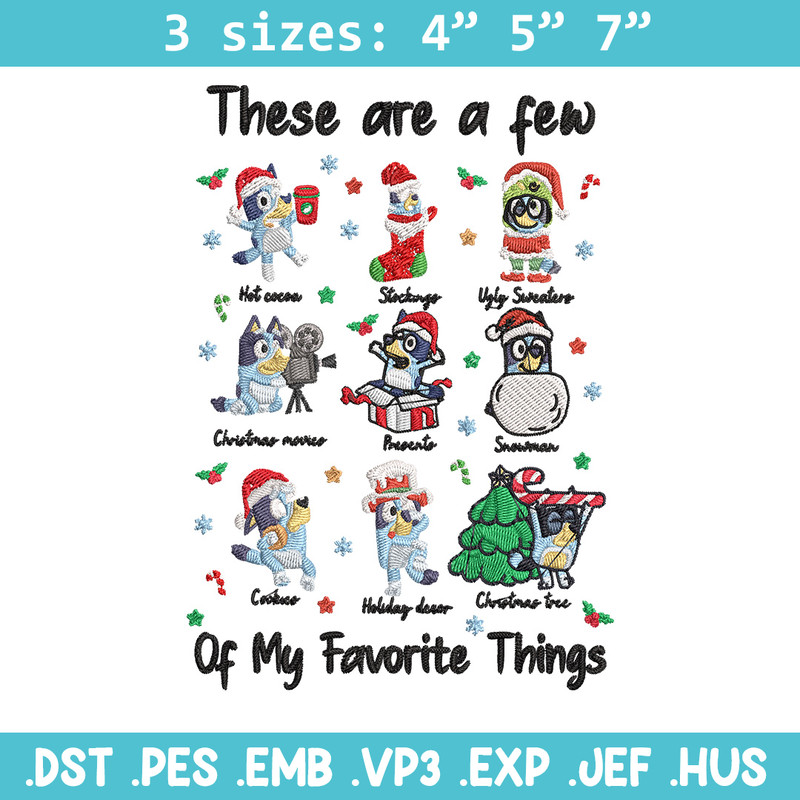 Bluey sticker Embroidery Design, Bluey Embroidery, Embroidery File, Chrismas Embroidery, Anime shirt, Digital download.jpg