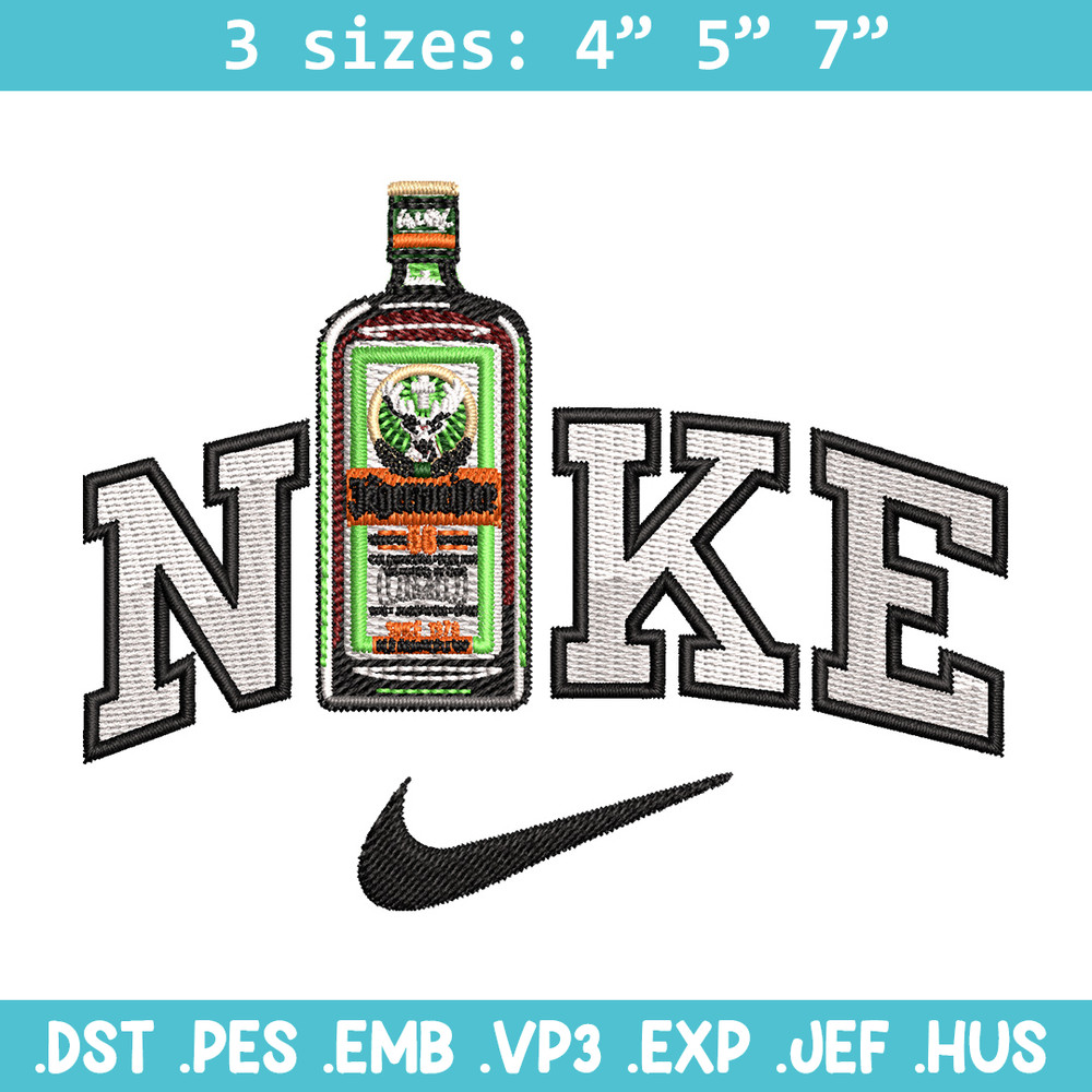 Bottle x nike logo embroidery design, Nike embroidery, Embroidery file, Embroidery shirt, Nike design, Digital download.jpg