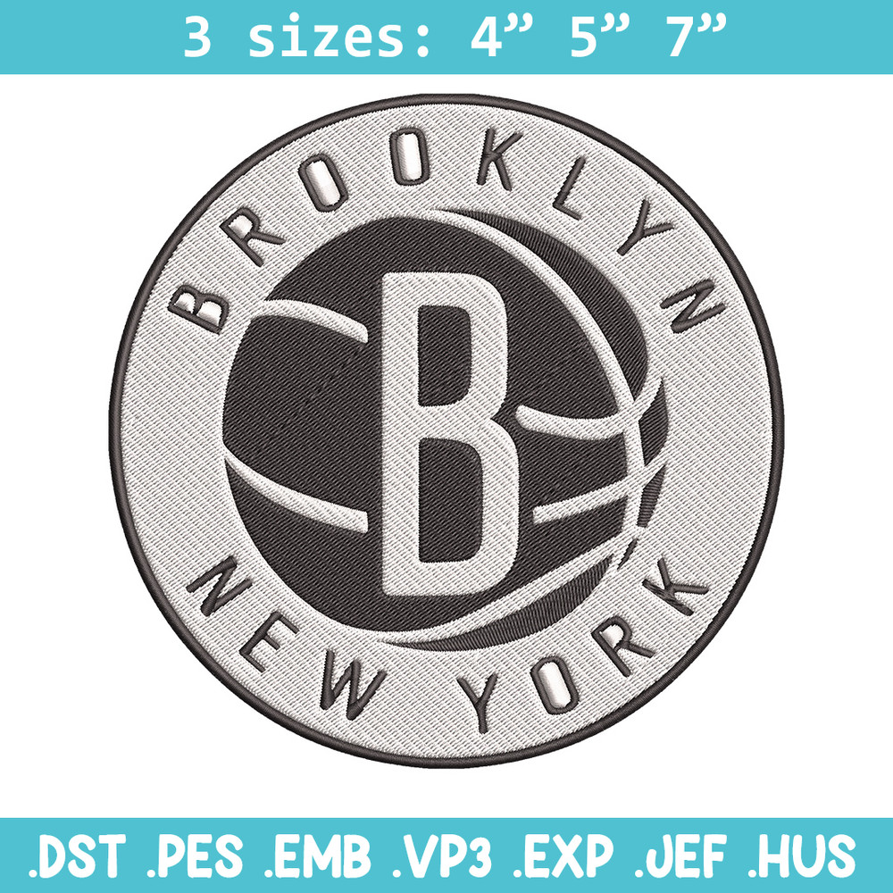 Brooklyn Nets Basketball embroidery design, NBA embroidery,Sport embroidery, Logo sport embroidery, Embroidery design.jpg