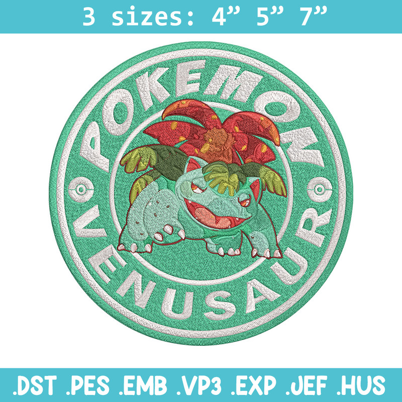 Bulbasaur poster Embroidery Design, Pokemon Embroidery, Embroidery File, Anime Embroidery, Anime shirt, Digital download.jpg