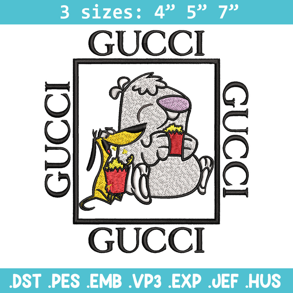 Cartoon Gucci Embroidery design, Cartoon Gucci Embroidery, cartoon design, Embroidery File, Gucci logo, Instant download.jpg