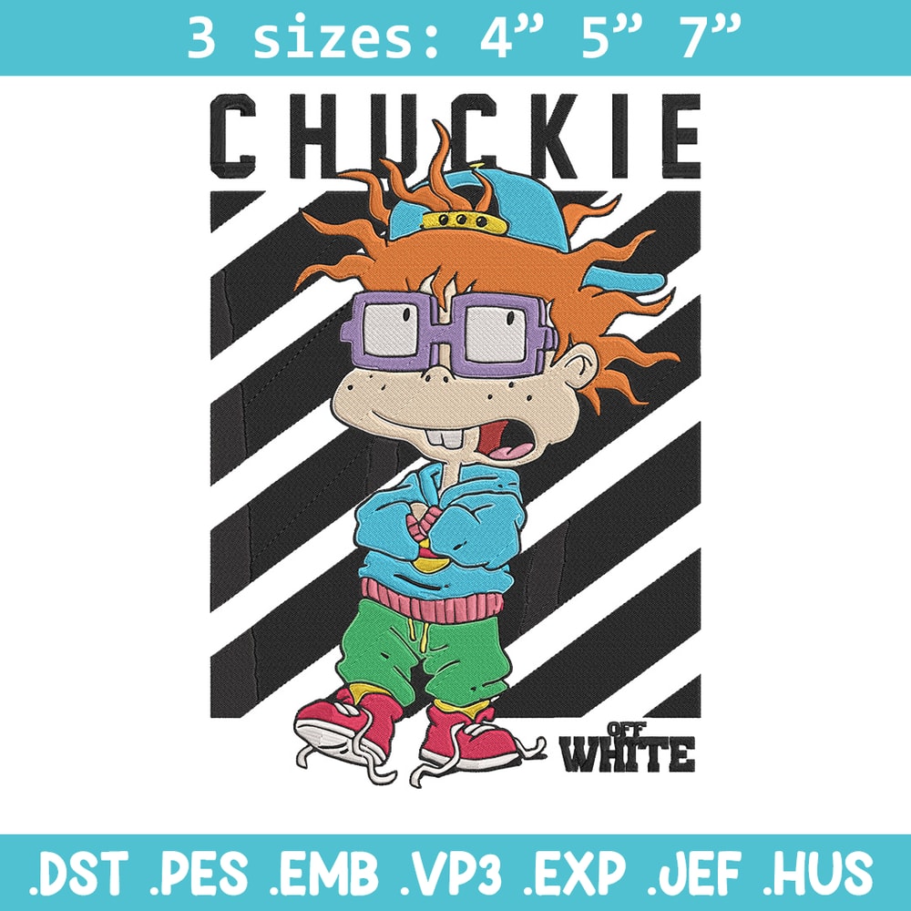 Chuckie Finster Embroidery Design, Rugrats Embroidery, Embroidery File, Anime Embroidery, Anime shirt,Digital download..jpg