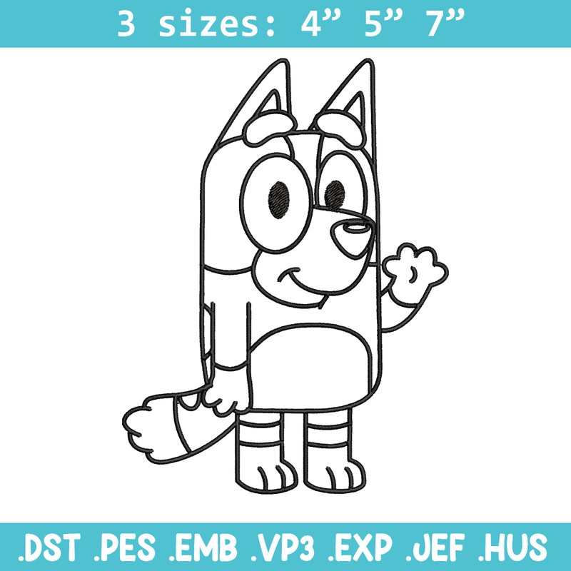 Dad Bluey Coloring Pages Embroidery, Bluey Embroidery, Embroidery File, cartoon design, cartoon shirt, Digital download..jpg
