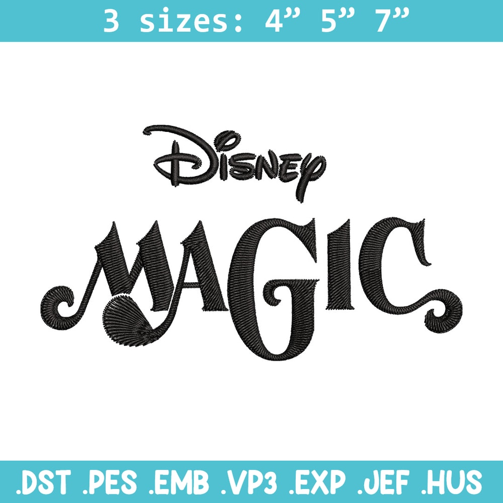 Disney Magic Embroidery Design, Disney logo Embroidery, Embroidery File, Embroidery design, Digital download..jpg