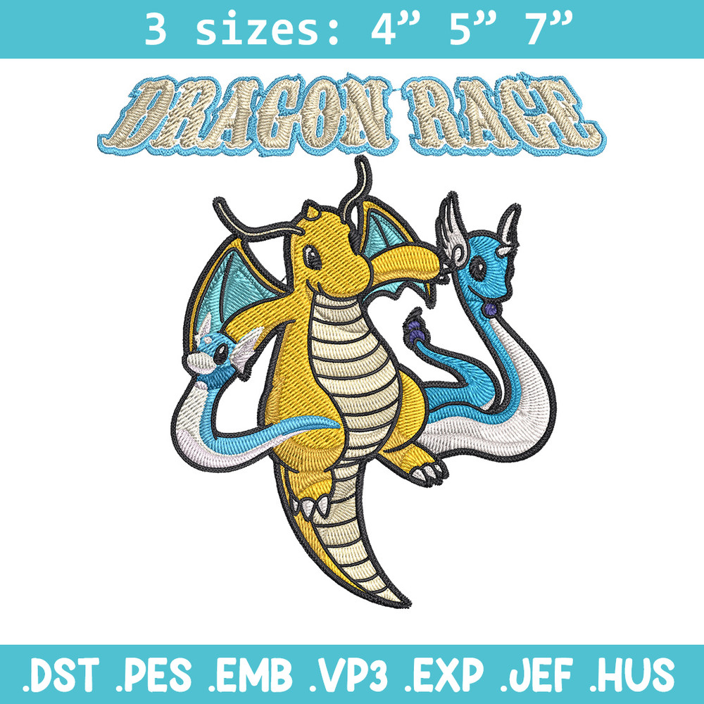 Dragonite Embroidery Design, Pokemon Embroidery, Embroidery File, Anime Embroidery,Anime shirt, Digital download.jpg