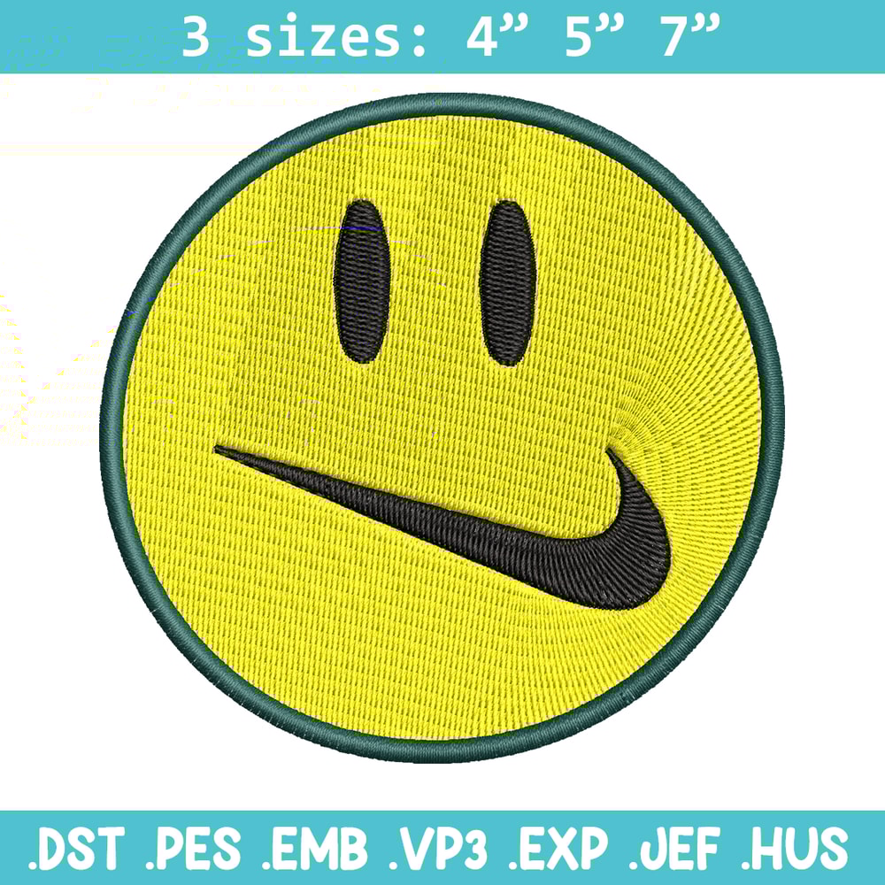 Emoji smile swoosh embroidery design, Emoji embroidery, logo design, embroidery file, logo shirt, Digital download.jpg