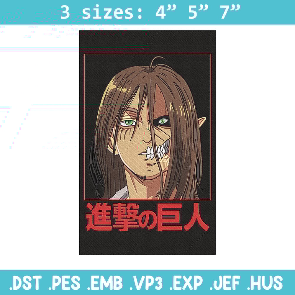 Eren form Embroidery Design, Aot Embroidery,Embroidery File, Anime Embroidery,Anime shirt,Digital download.jpg