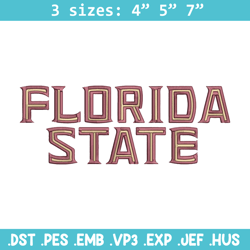 Florida State Logo Embroidery Design, Ncaa Embroidery, Embroidery Design, Logo Sport Embroidery, Sport Embroidery