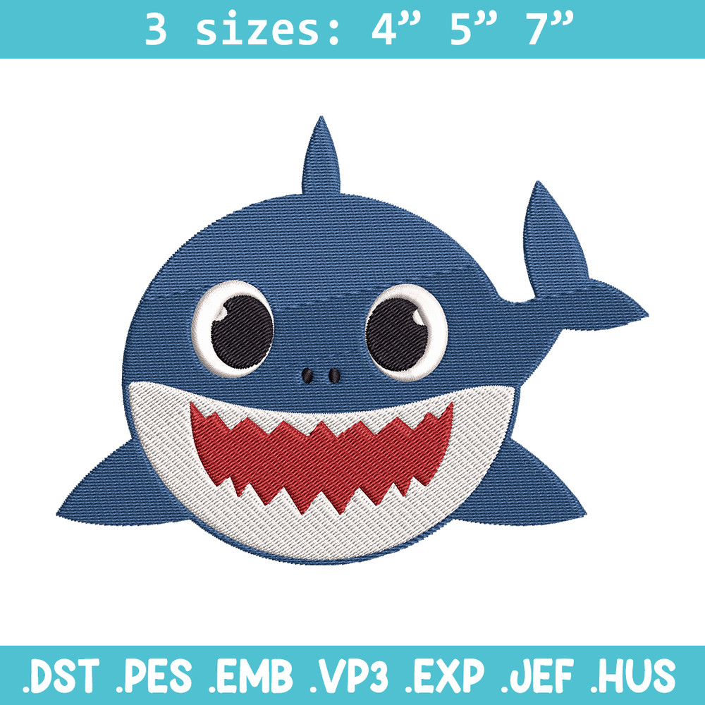Baby Shark Embroidery Design, Shark Embroidery, cartoon shirt, Embroidery File, Embroidery design, Digital download..jpg