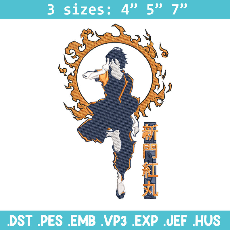 Benimaru Embroidery Design, Enen no Shouboutai Embroidery,Embroidery File,Anime Embroidery,Anime shirt,Digital download..jpg