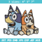 Bluey and Bingo Embroidery, Bluey Embroidery, Embroidery File, cartoon design, cartoon shirt, Digital download..jpg