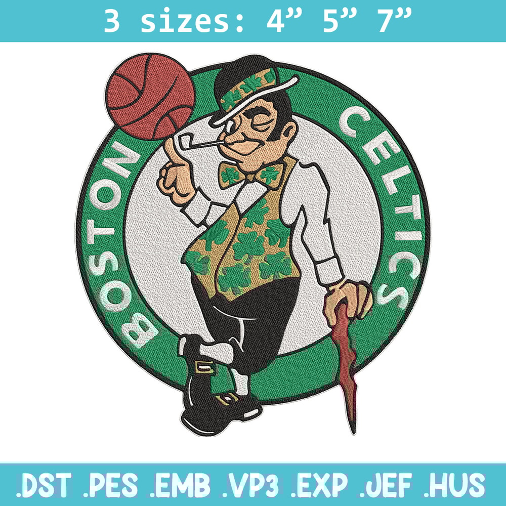 Boston Celtics mascot embroidery design, NBA embroidery, Sport embroidery, Logo sport embroidery, Embroidery design..jpg