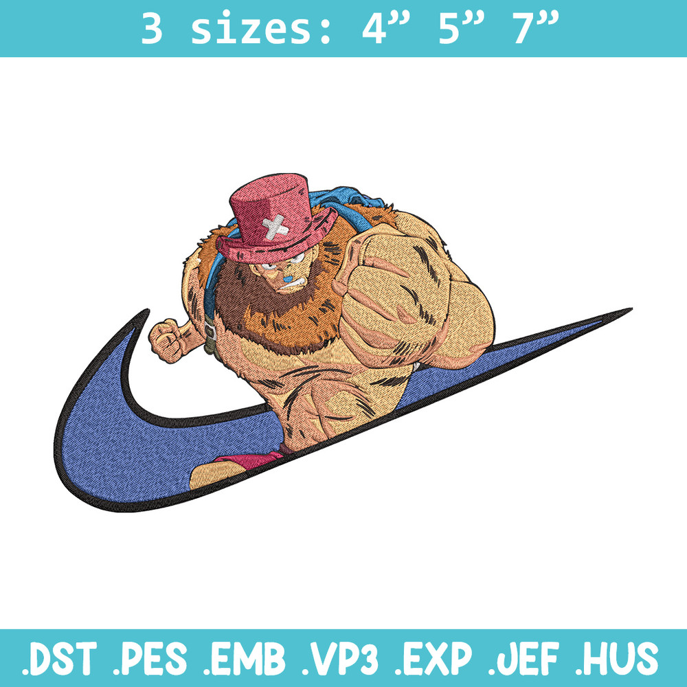 Choper x nike Embroidery Design, One piece Embroidery, Embroidery File, Nike Embroidery, Anime shirt, Digital download.jpg