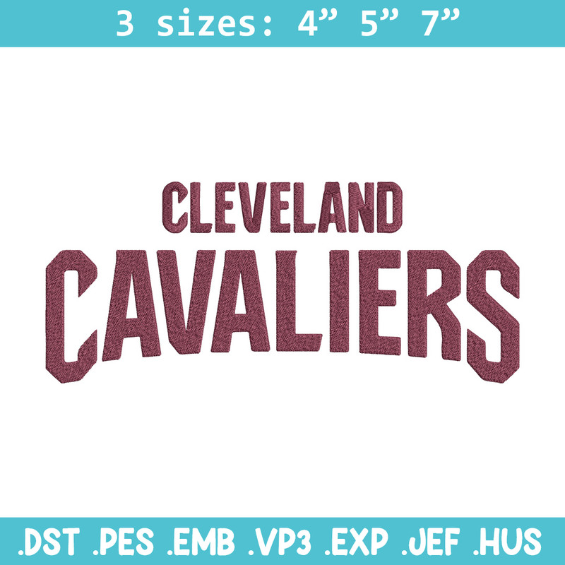 Cleveland Cavaliers Logo embroidery design, NBA embroidery, Sport embroidery, Embroidery design, Logo sport embroidery.jpg
