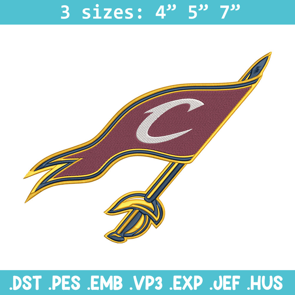 Cleveland Cavaliers logo embroidery design, NBA embroidery, Sport embroidery,Embroidery design, Logo sport embroidery..jpg