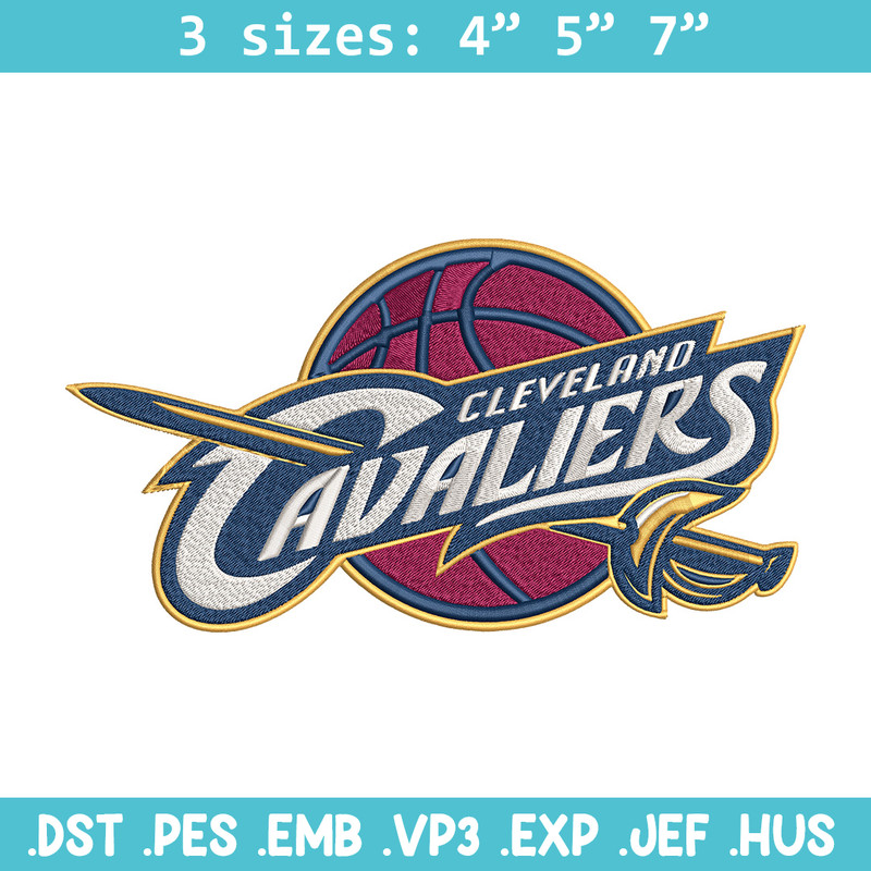 Cleveland Cavaliers logo embroidery design,NBA embroidery, Sport embroidery, Embroidery design, Logo sport embroidery..jpg